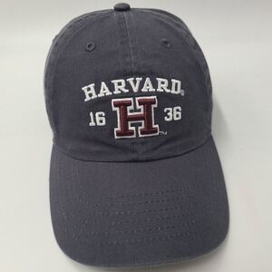 Harvard Crimson Hat Strapback Bay State Apparel Gray NCAA Ivy League 1636 Men